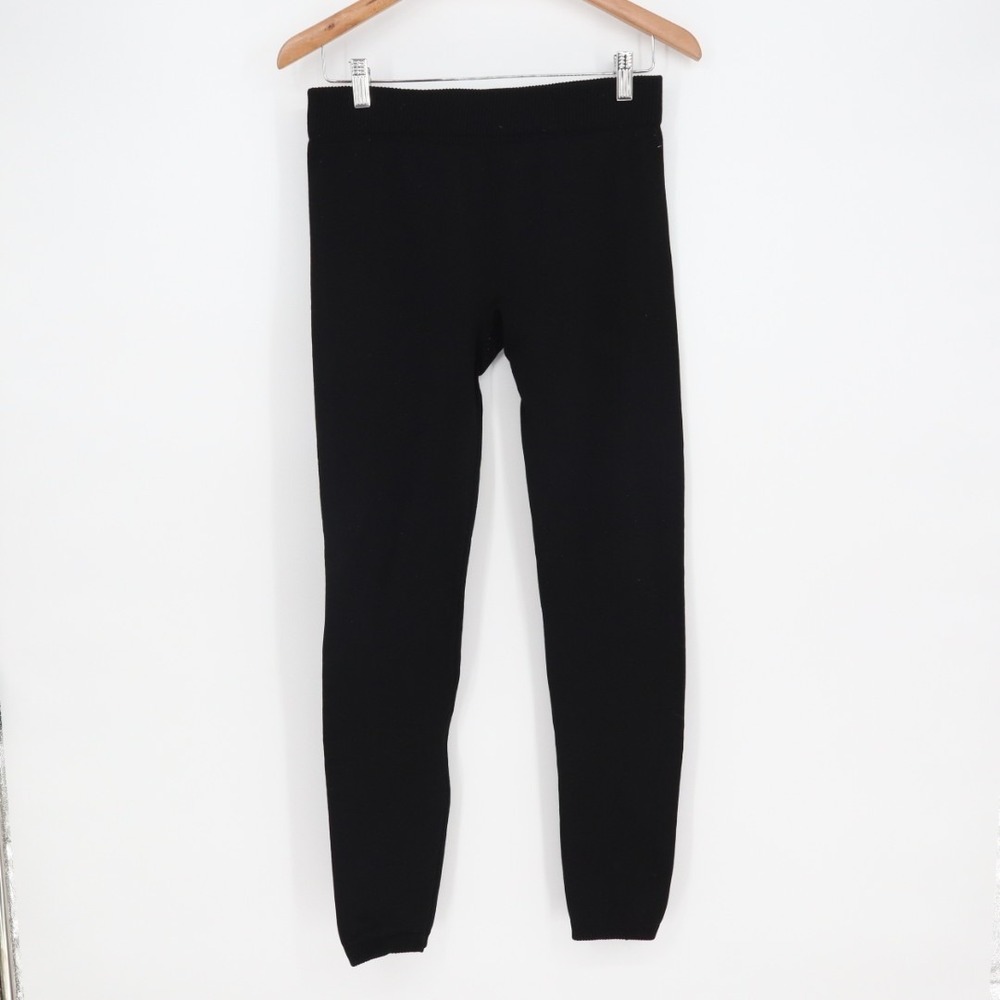 Cotton Candy Leggings Womens Large Black Elastic Waist Skinny Leg Active Wear